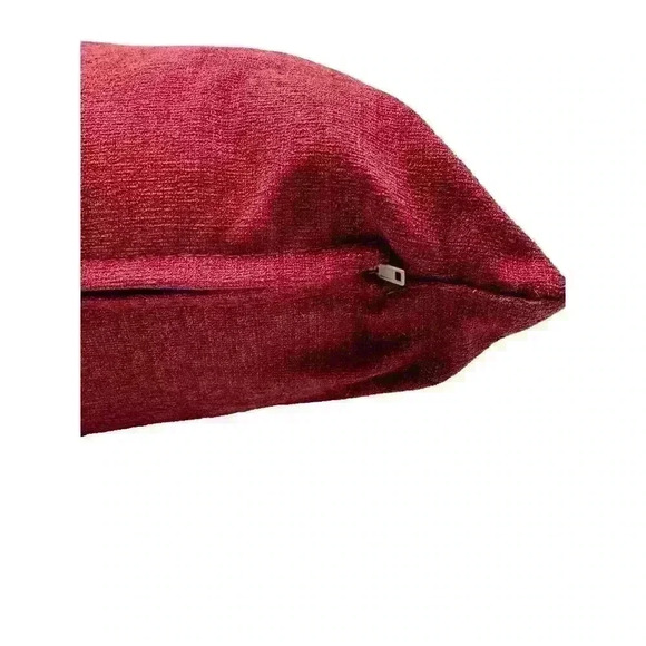 Marge Carson Duck Feather Pillow Cranberry Red 18 X 22 Holiday Home Decor - Picture 2 of 6